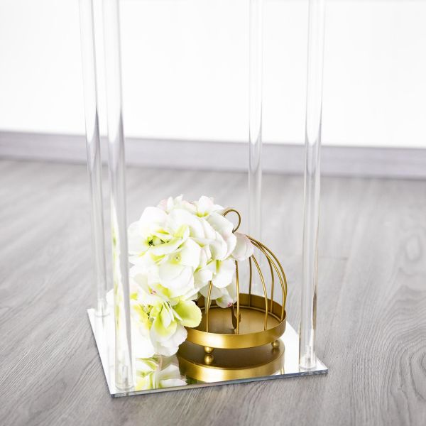 Custom Perspex Acrylic Flower Pedestal Stand Display 80cm