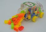 Children's Building Blocks Educational Toys In Train Shaped Storage Box 4 Wheels