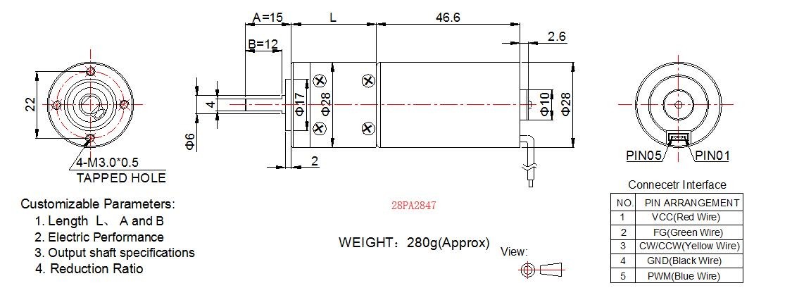 28mm Brushless Planetary Gear Motor High Torque , 12v 24v BLDC Motor For Electric Curtains