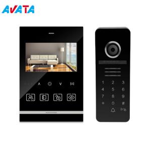 China Color Video Door Phone 4 Wires Video Intercom System with 4 Inch Monitor wholesale