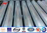 25ft to 75ft Electrical Concial Tapered Steel Utility Pole , Steel Power