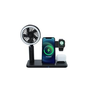 China 15W Fast Wireless Charging Stand With Fan Light wholesale
