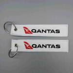 Polyester Zinc Alloy Custom Embroidered Keychain Elegant Aviation Tag Keychain