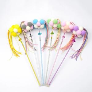 China Lovely Design Interactive Cat Toys Acrylic Material Cat Stick Toy With Bell wholesale