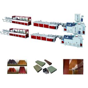 China JWELL Indoor Outdoor Floor Board Making Machine PE WPC PVC Profile Extrusion Line wholesale