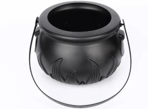 China 1200ML Black PP Bucket Custom Candy Jars Plastic Containers For Holloween wholesale