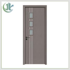 China Outward WPC Door With Glass , Noise Cancelling Glass Doors Hotel Use wholesale