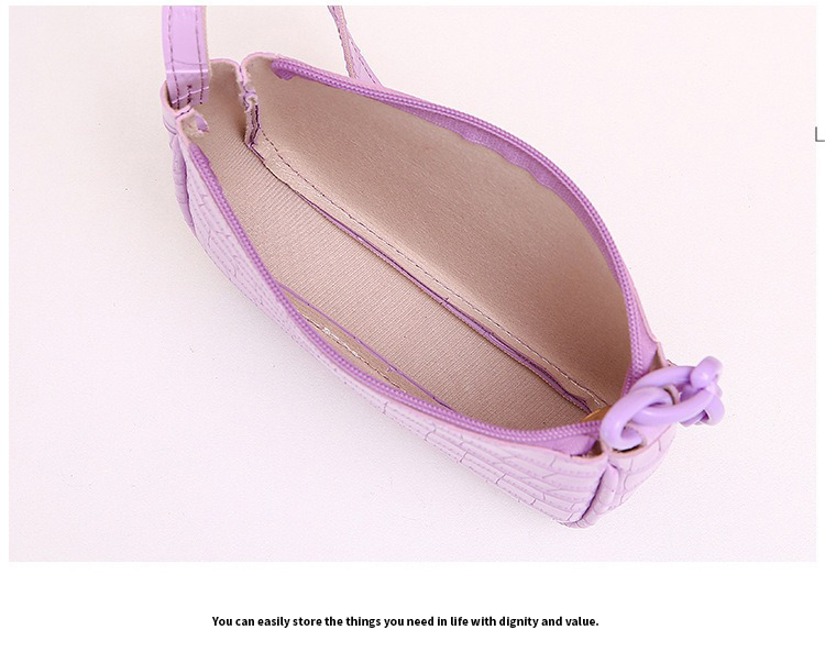 2024 Korean Alligator Underarm Zipper Bag PU Ladies Shoulder Bag for All Seasons