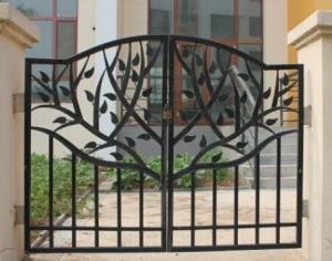 China Sliding Wrought Iron Doors Cast Iron Garden Gate Hot Dip Galvanized Processing wholesale