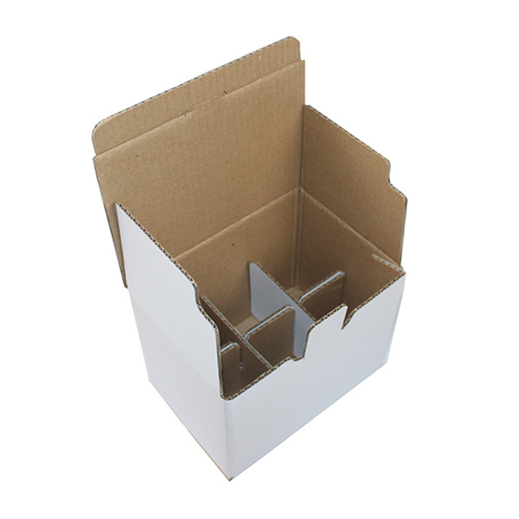 OEM Moving 6 Bottle Cardboard Wine Boxes 1-3mm Deviation