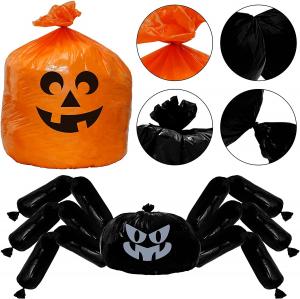 China Halloween Jumbo Spider Pumpkin Lawn Leaf Bags Party Decor wholesale