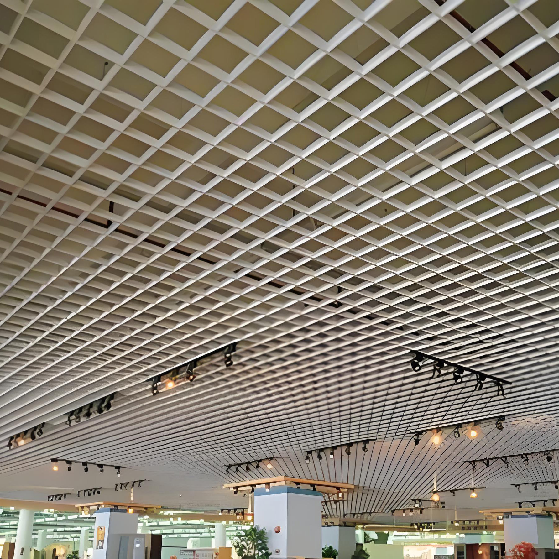 Open Cell Aluminium Grid Ceiling System Metal Decorative Suspended Ceiling Panels