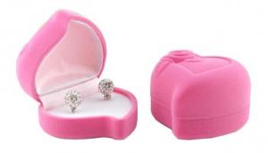 China Valentines Day Gifts Boxes Packages Velvet Ring Boxes wholesale
