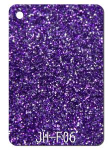 China Purple Glitter PMMA Acrylic Sheet Panel For Hangbag Earrings wholesale
