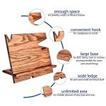 Cell Phone Stand Watch Holder Men Wood Mobile Base Nightstand Charging Docking