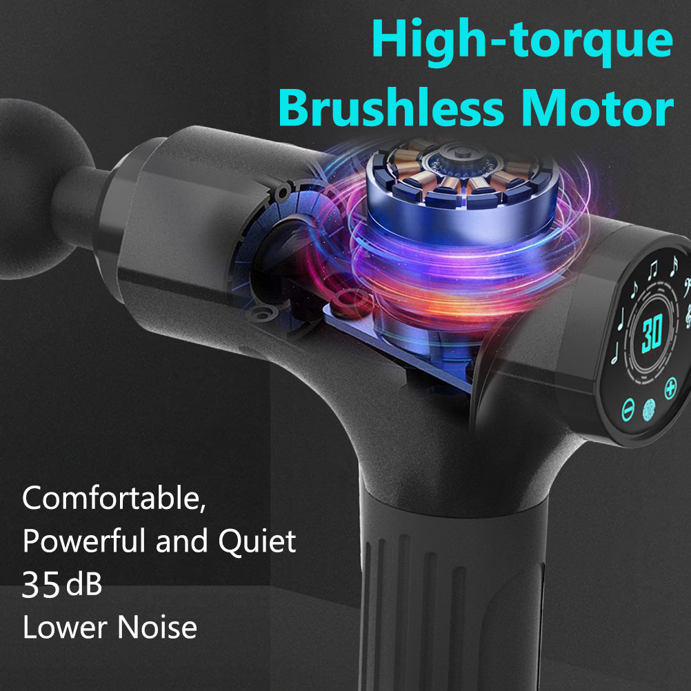 Cordless 30 Speeds Deep Tissue Hand Massager LED Touch Screen Low Noise 2500mAh
