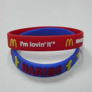 China Embossed Silicone Bracelets for Promotional, Embossed Silicone Wristband wholesale