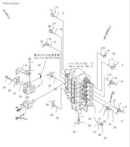 China Komatsu PC1250SP-7 Control Valve 02782-10315 02896-11009 07002-12034 Excavator Control Valve Repair Kit wholesale