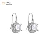 Geometric Cubic Zirconia Ear Buckle 18k Gold Plated Diamond Earrings Women