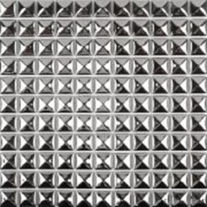 China Decorative Silver Metallic Floor Tiles , Solid Mirror Metallic Mosaic Bathroom Tiles wholesale
