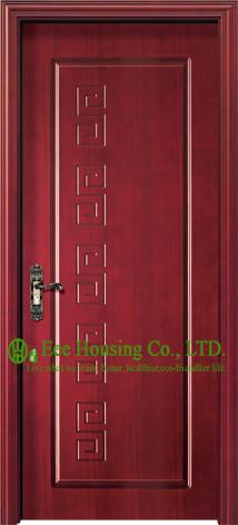 New Design Residential Timber Veneer Wood Bedroom Single Door, Wood Front Door