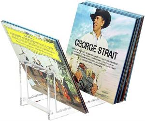 China Perspex Acrylic Cd Display Rack Tower Vinyl Record Shelf Record Dvd Album Display Stand wholesale