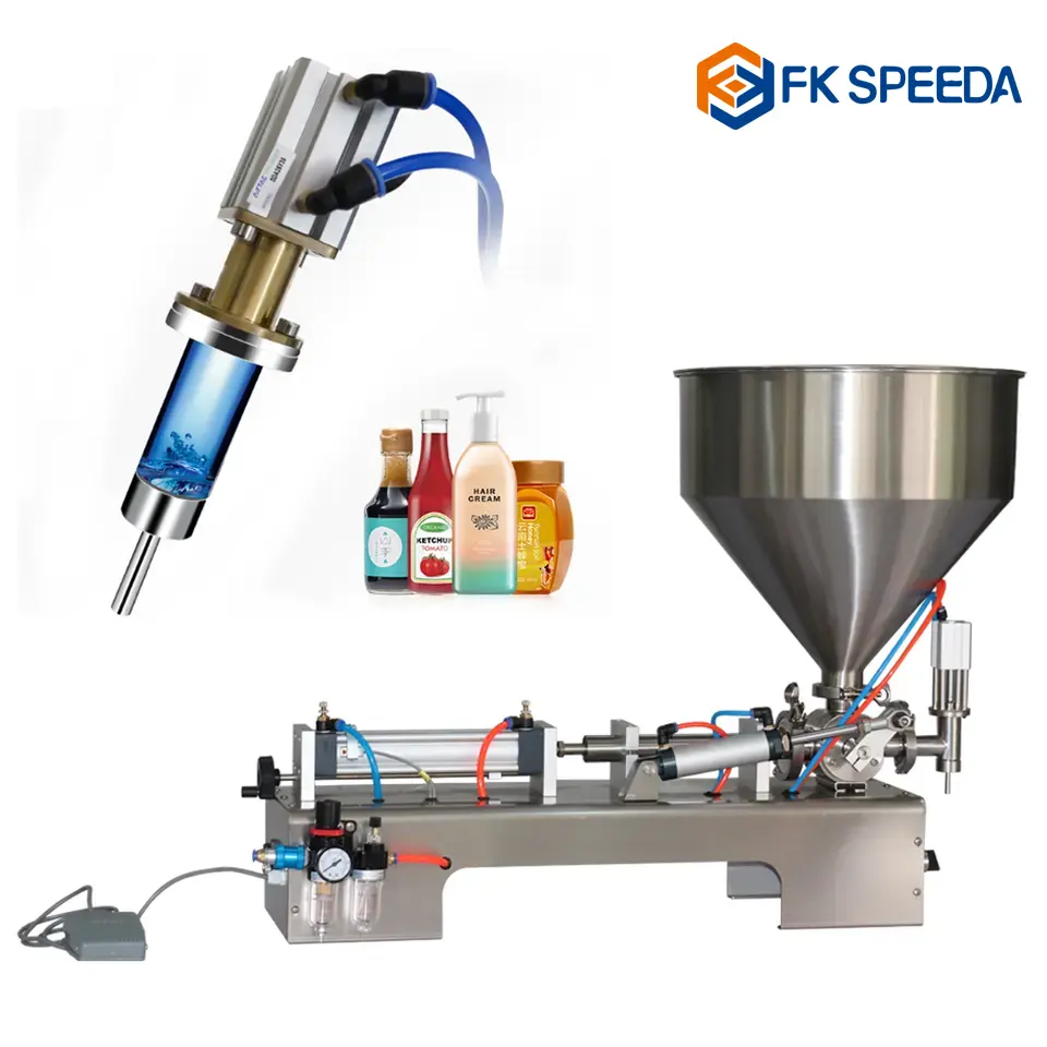 Semi-Automatic Filling Machine for Water Liquid Juice Sauce and Tomato Paste FKF601