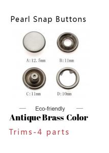China Decorative Bulk 16L Pearl Brass Snap Buttons wholesale