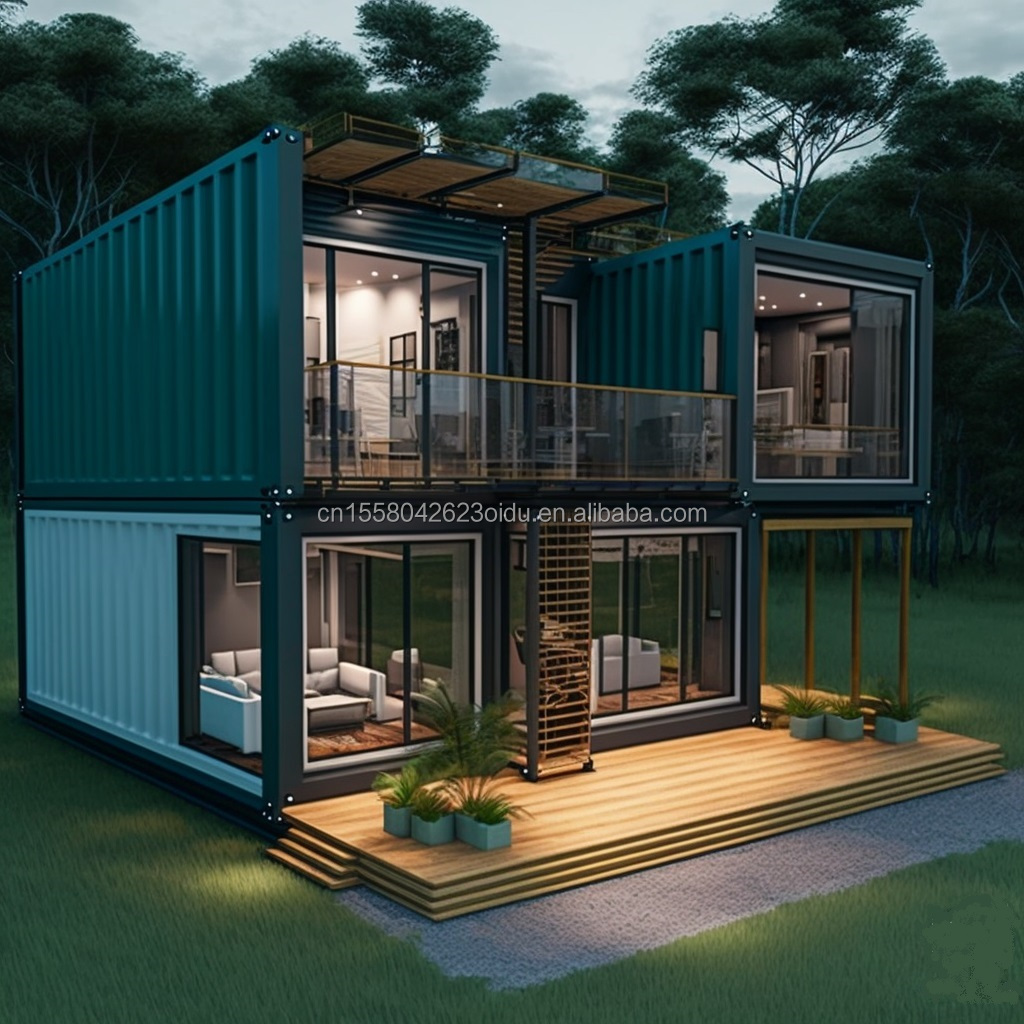 Detachable Design Modern Luxury 3 Bedroom Prefabricated Villa Container House for Garden by Families and Hotels