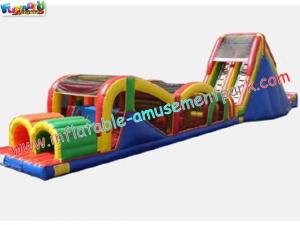 China Big Blow up Inflatables Obstacle Course Fun Toy 20L x 4W x 5H Meter Rentals for Kids Play on sale