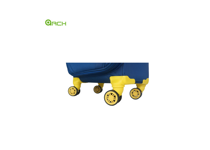 Tapestry Trolley Travel Luggage Bag with Trimming Color Design