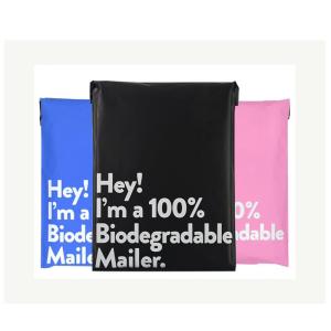 China Cartoon Children Gift Boxes Express 100% Biodegradable Courier Bags Matte Black Pink wholesale
