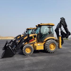 China Quancheng Hydraulic Pump 4x4 Mini Tractor Excavator Backhoe Loader with Luxury ROPS Cabin wholesale