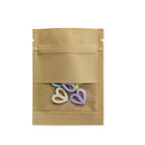 China Brown / White Kraft Paper k Bag With Window Food Earring Jewelry Packaging wholesale