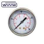 63mm EN837-1 hydraulic water 0-10bar /psi axial entry oil glycerin filled