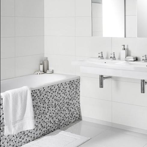 Poished Finish 30x60 Glazed Ceramic Bathroom White Tile Design Interior Tile