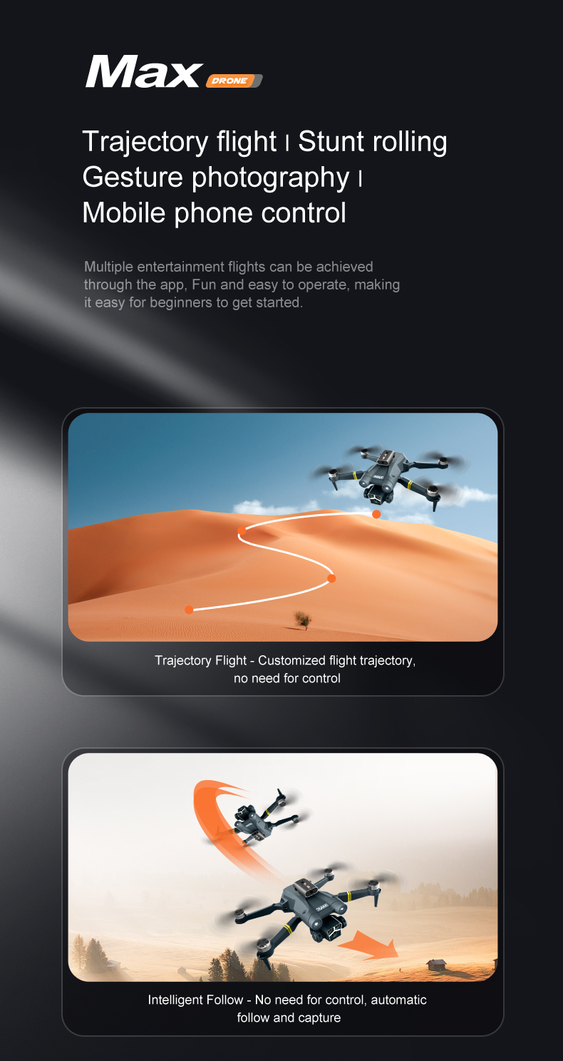 W17Hw Waypoint Flight Planning Drone 60MIN Charging Time Beginner Drones for Slow Descending Landing and Event Coverage