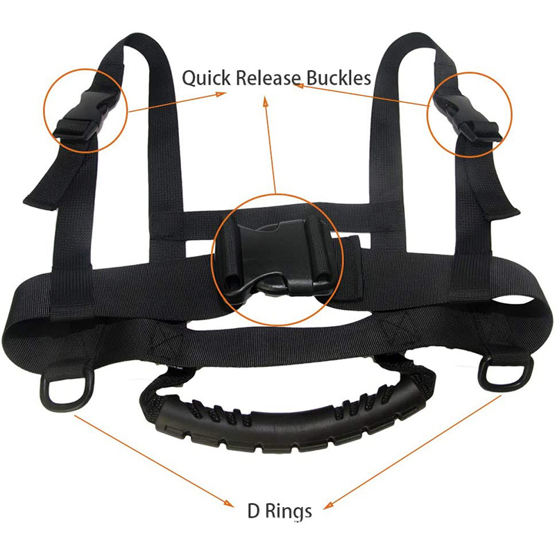 Beginner Level Nylon Fabric Customized Outdoor Skiing Safety Traction Rope Skiing Anti fall Training Belt Chest and Back Straps