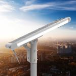 10000 Lumen Solar Led Street Light 5 Meters Pole LFP Battery Smart Control