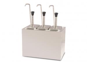China Stainless Steel Three Head Jam Squeezer, Three Bucket Sauce Dispenser Pump, Snack Bar Equipment wholesale