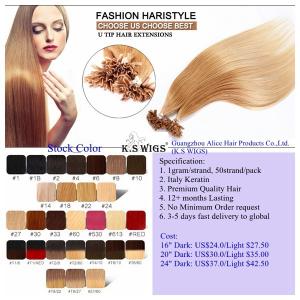 China Premium Quality 100% Brazilian Nail Tip remy hair extension wholesale