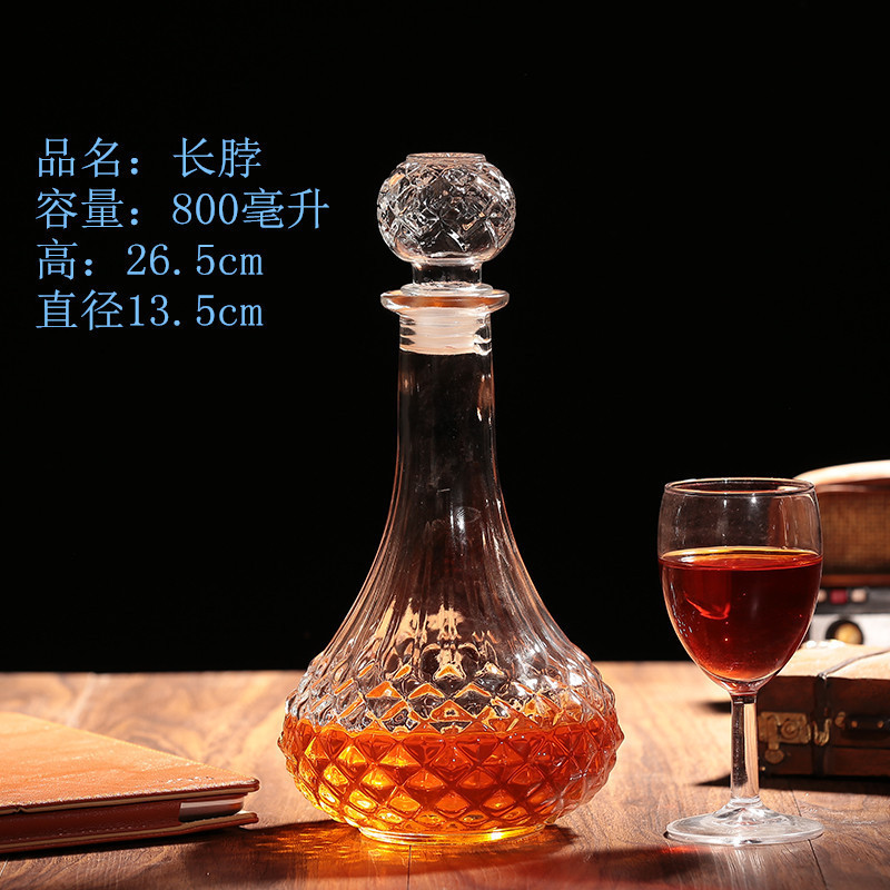 500ml 800ml 1000ml Glass Vodka Decanter Made with Environmental Protection in Mind