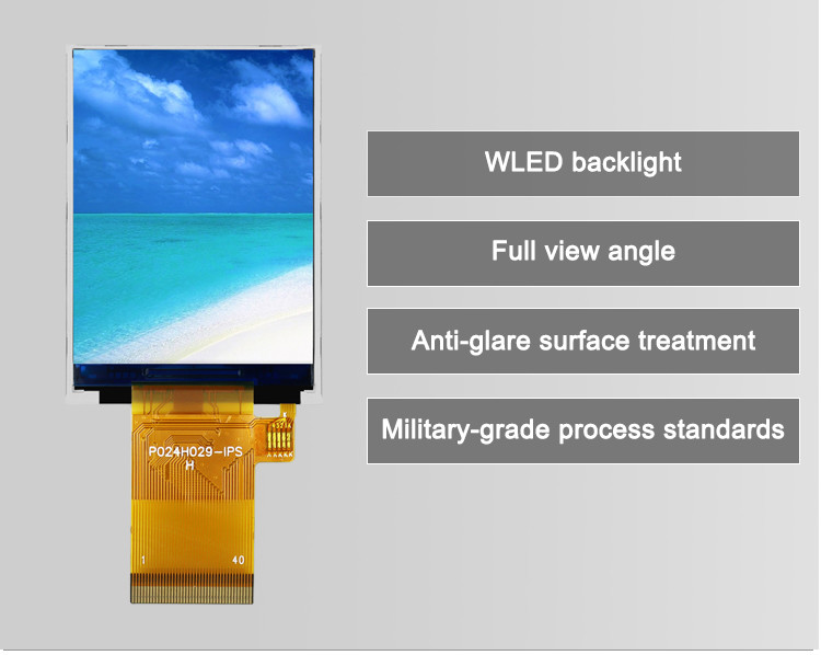 Polcd 350 Nit Tft Touch Screen 2.4 Inch 16 Bit Lcd Display ISO9001