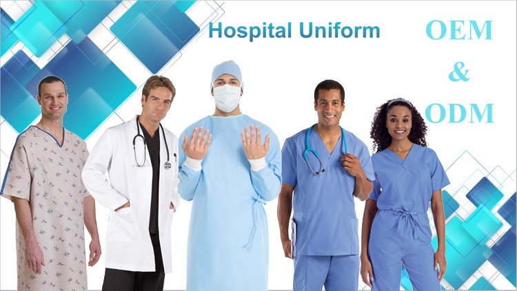 S-XL Polycotton Reusable Patient Uniform Anti Static
