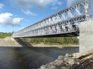 China 200 Type Prefabricated Steel Bailey Bridge With Galvanized Or Painted Surface on sale