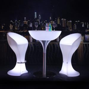 China Wireless Illuminated Cocktail Tables Chairs Remote Control For Party wholesale