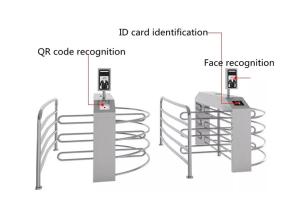 China U Shape Waist Height Turnstile Face Recognition Temperature Control DC24V wholesale