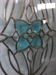 Decorative leaded glass for doors with brass came & patina came & chrome came
