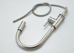 Pull Down Flexible Brushed Nickel Kitchen Faucet 10 - 90 Degree Working Temp