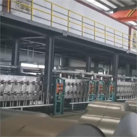 Width 600-1800mm Cold Rolled Powder Coating Production Line With Heating Up Time